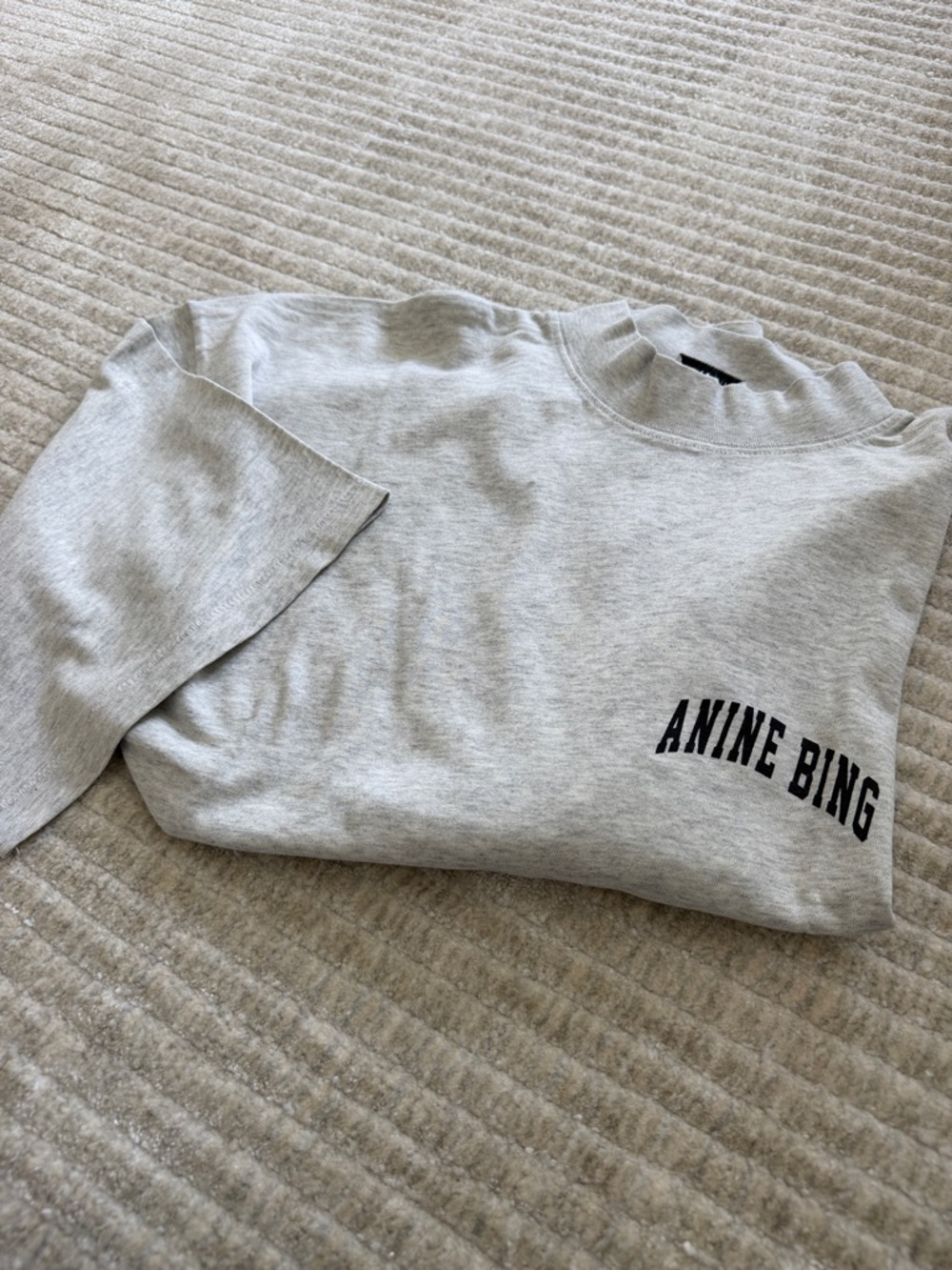 Anine Bing Gray Logo T-shirt